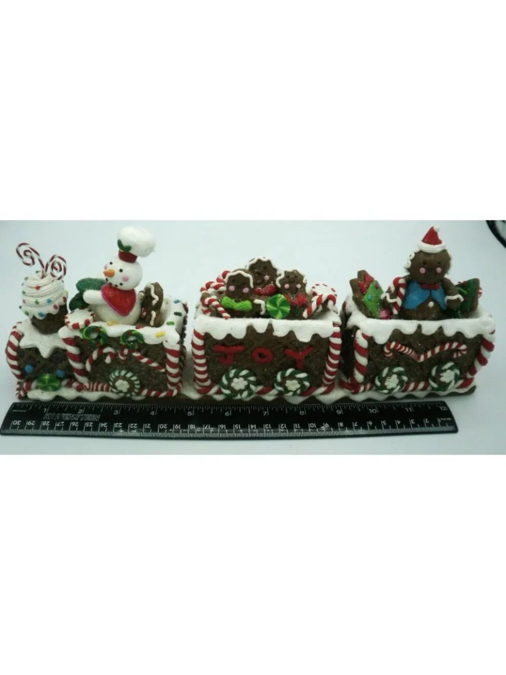 St. Nicholas Square Gingerbread Joy Christmas Train Tabletop Decoration